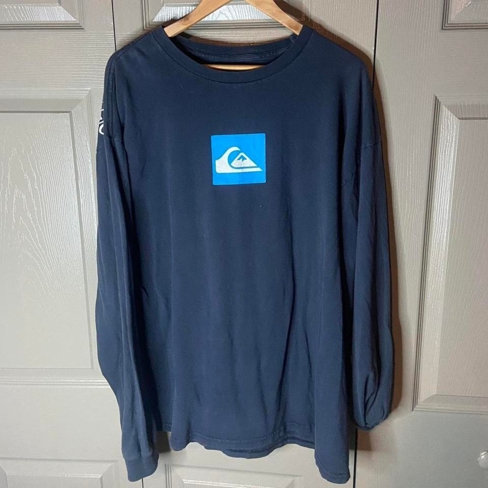 quiksilver long sleve shirt size XXL blue surfwear